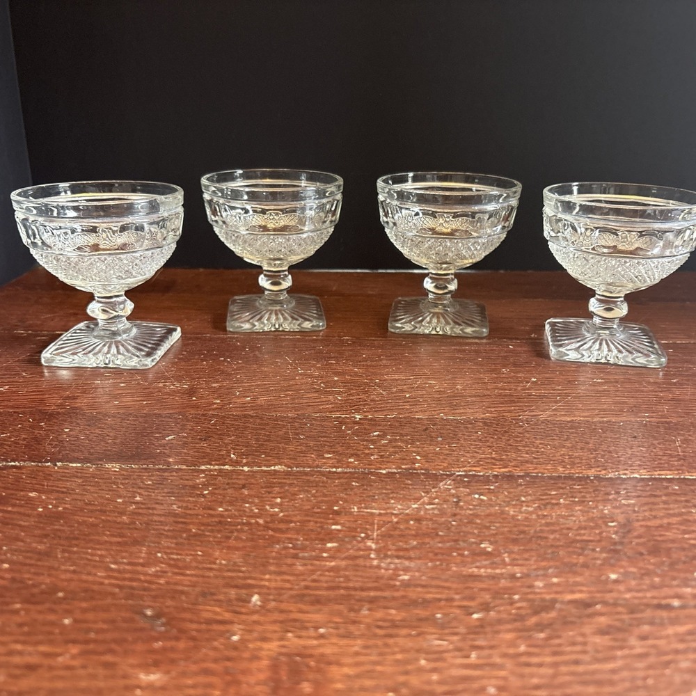 Imperial Glass Ohio TRADITION 3 1/2" Sherbet Dessert/Champagne Glasses Set of 4‎